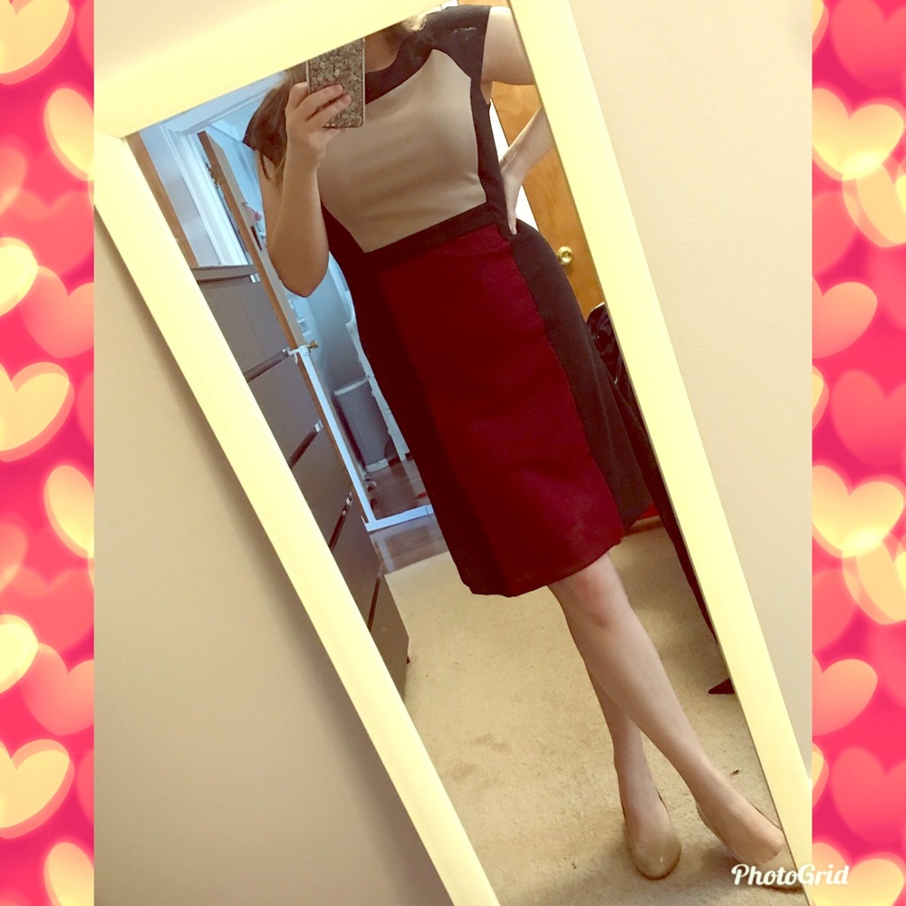 💃 Chic Colorblock Sheath Dress